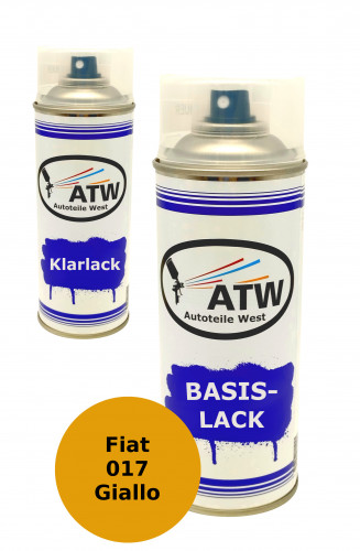 Autolack für Fiat 017 Giallo+400ml Klarlack Set